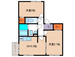 ポエム鴨志田の物件間取画像